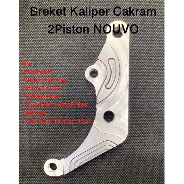 Breket Kaliper 2p Piston  KTC blembo nssn Disc Braket Adapter Mio Beat Nouvo Wave Ninja150 R15 NMax PCX Aerox Vario125