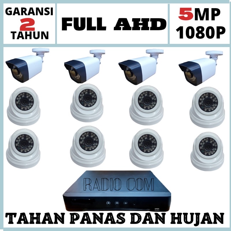 PAKET CCTV 16 CHANNEL 12 KAMERA 5MP 1080p FULL HD IT SONY (infrared)