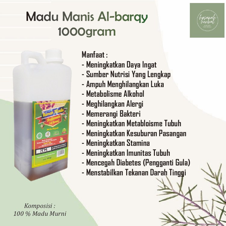 

Madu Murni Al-Barqy 1kg