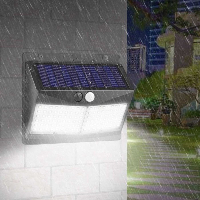 Lampu Taman Tenaga Surya / Solar Cell / 108 LED Waterproof - Putih