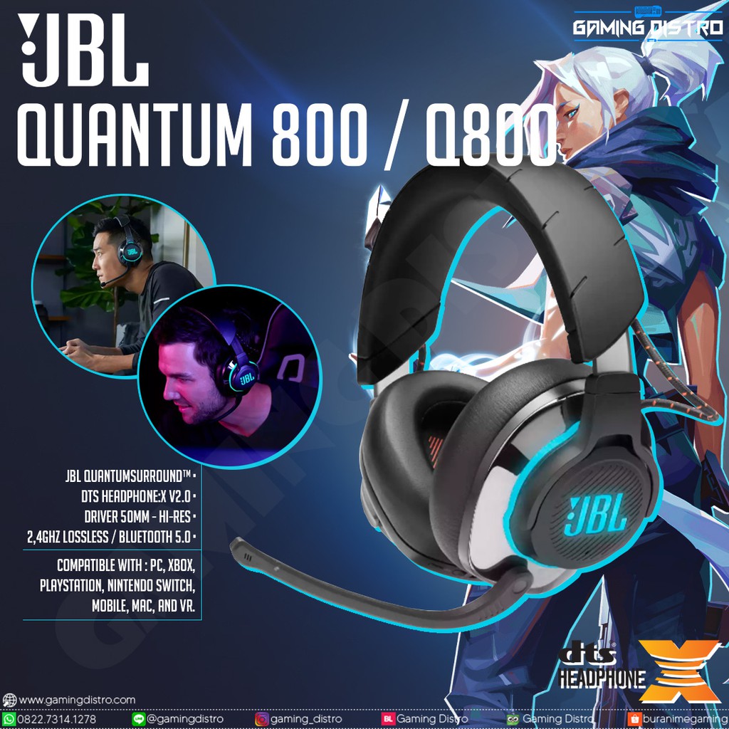 Headset Gaming JBL Quantum 800 - JBL Q800 Wireless with Hi-Res Sound