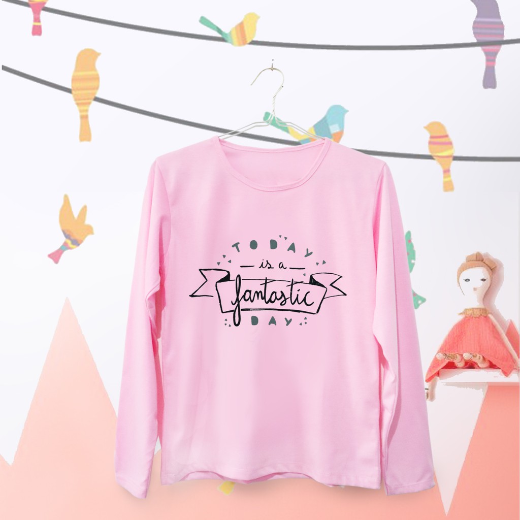 T Shirt Tumblr Tee Kaos Wanita Lengan Panjang Lilo Peace Warna