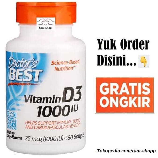 Doctors Doctor Doctor's Best Vitamin Vit D3 D-3 D 1000iu 1000 iu 180