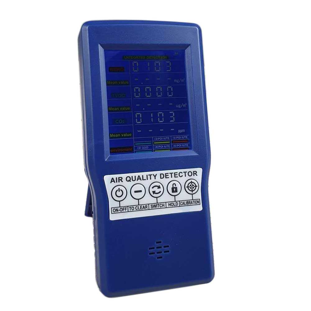 Alat Pengukur Kualtias Udara Detector CO2 Sensor Gas Analyzer TVOC HCHO AQI