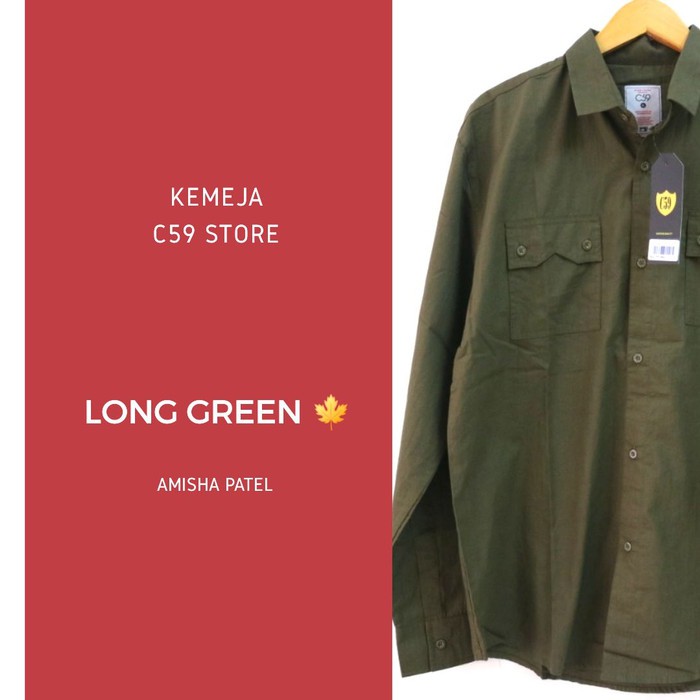 kemeja C59 store Long Green original