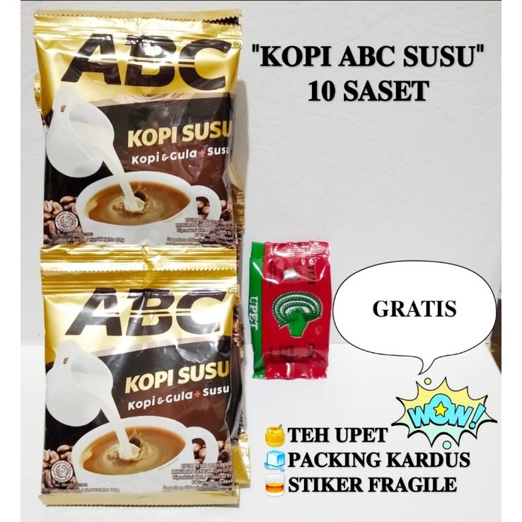 

Kopi ABC susu 10 saset GRATIS teh upet