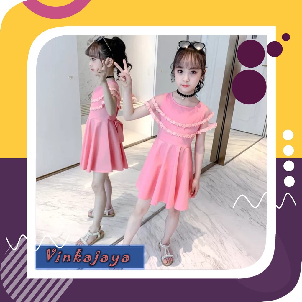 Baju Anak Usia Umur 5 6 7 Tahun Dress Cewek Perempuan Pesta Princess Motif RDGkids