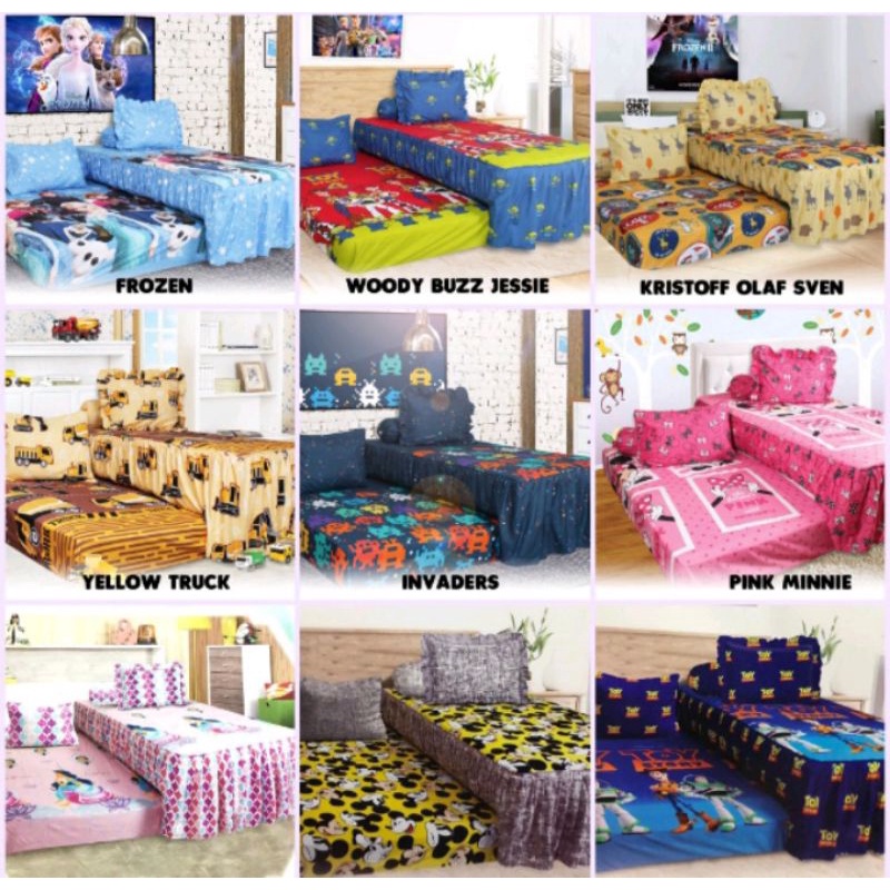 sprei sorong 2in1 / sprei 2 tingkat / sprei california