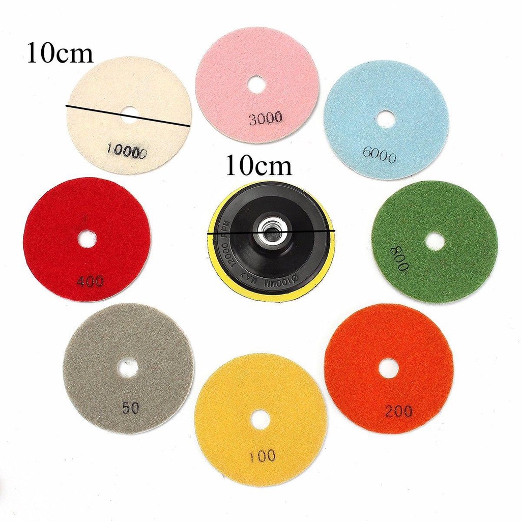 Populer Diamond Polishing Pads Kualitas Bagus Kit 16pcs Poles Marmer