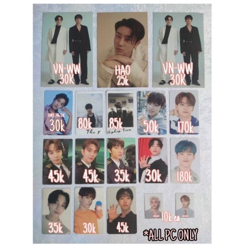 SEVENTEEN Photocard, Minicard, Postcard, ID (SG20, SG21, 24h HMV, 24h Watch Jam, AL1, Gomagz, Your C