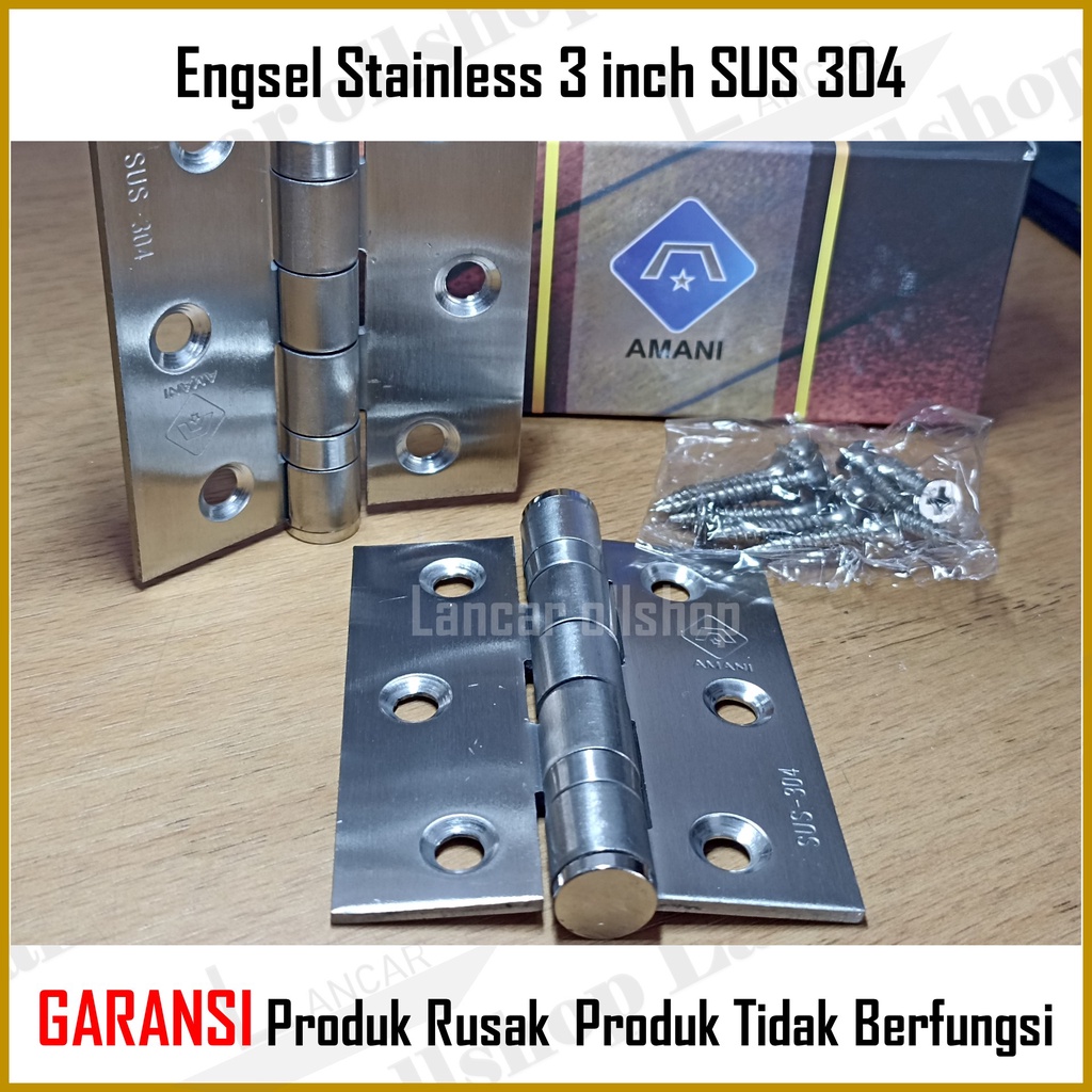 Engsel pintu stainless 3 inch / Engsel jendela