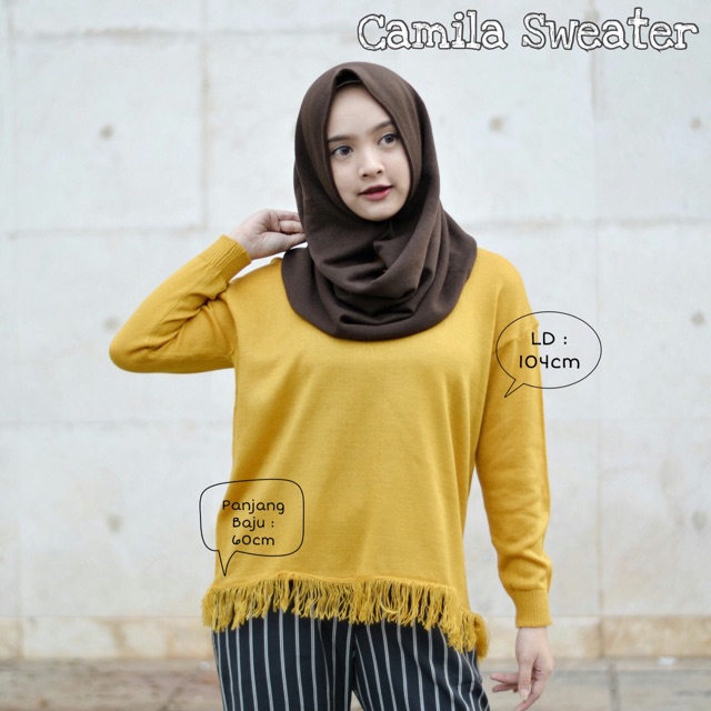 Camila Sweater / sweater rajut wanita / rajut korea / knit halus / rawis raida