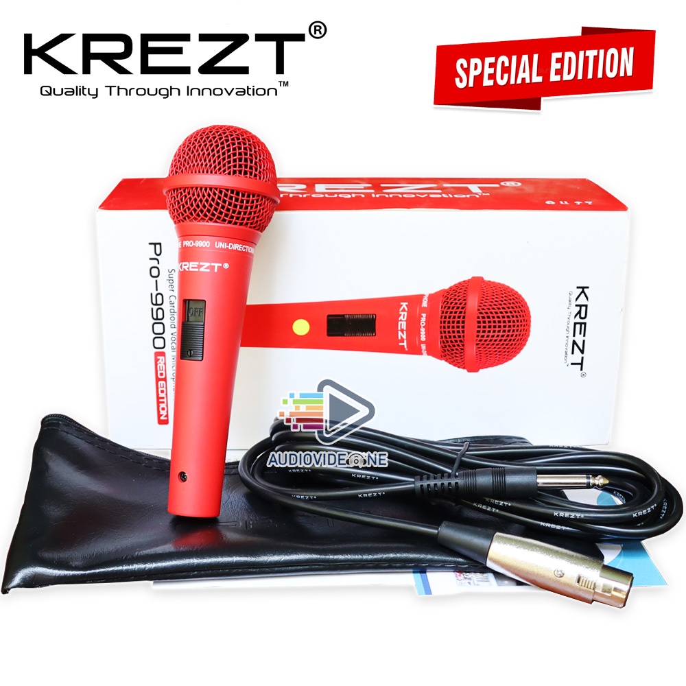 Mic Krezt Pro 9900 Merah Edisi Spesial Microphone Dynamic Original