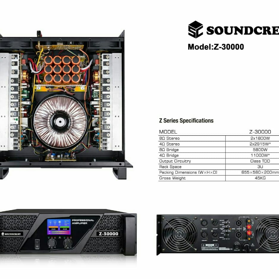 Power Ampli Amplifier Soundcrest Z30000 Z-30000 class td