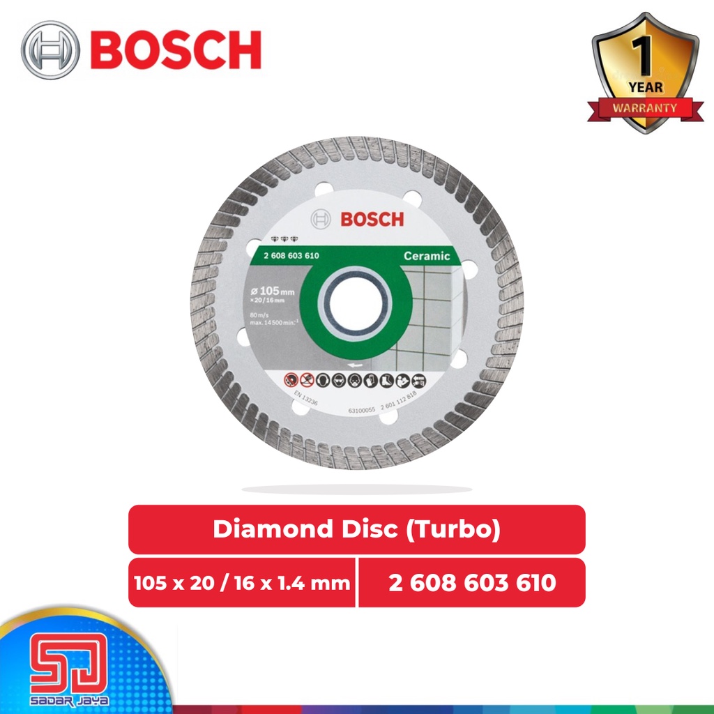 Bosch Mata Grinda Potong Diamond Disc Turbo Gerinda Keramik