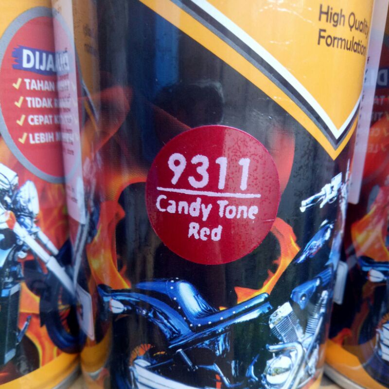 Pilox pilok Diton Premium Candytone Red 9311 candy tone merah 400cc cat semprot diton premium