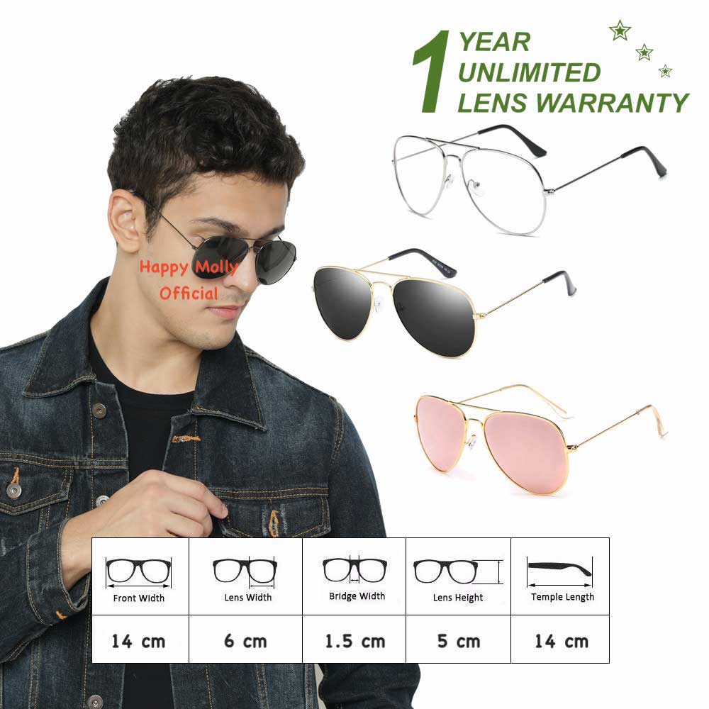 Kacamata Anti UV Eye Pilot Sunglasses - Pria dan Wanita - BKK D ( Group Solo )