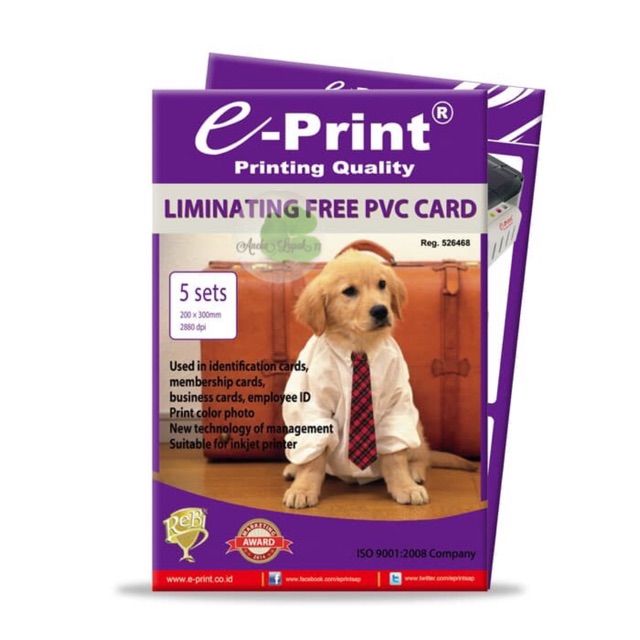 E-print Laminating Free PVC card kertas laminating id card promo murah