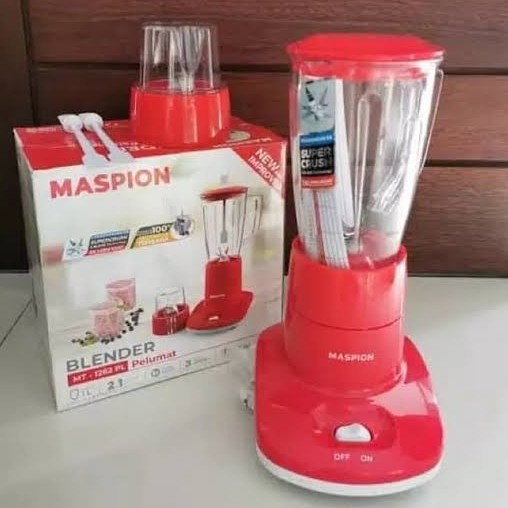 MASPION Blender Plastik 1 Liter - 2in1 2 Tabung MT 1262 PL - Garansi Resmi 1 Tahun