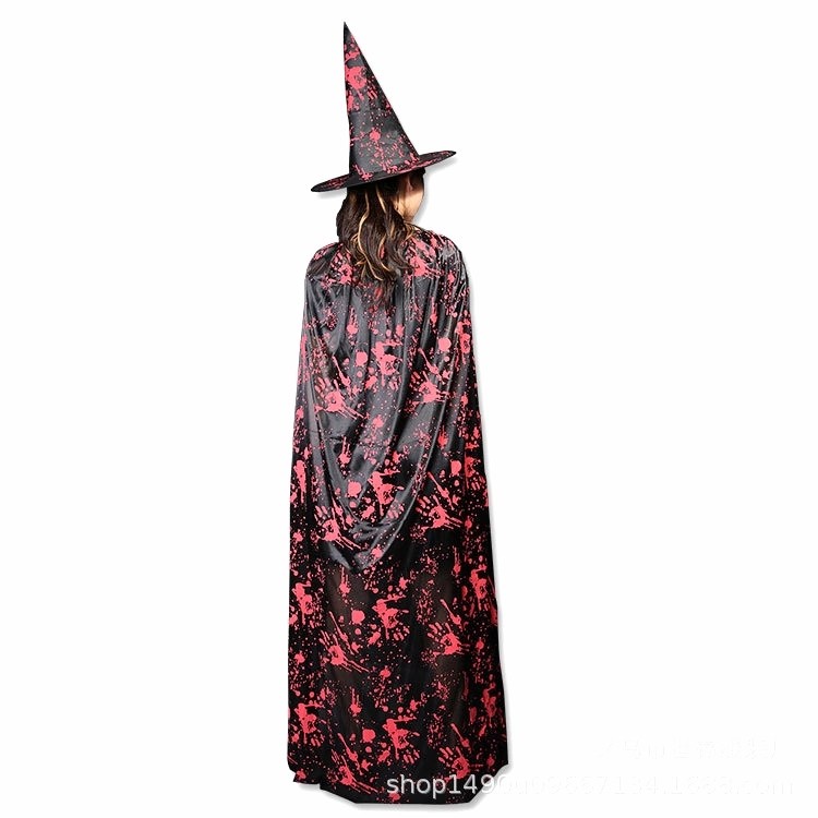 Kostum Halloween Jubah Merah Set +Topi Cosplay anak &amp; Dewasa Haloween UNISEX