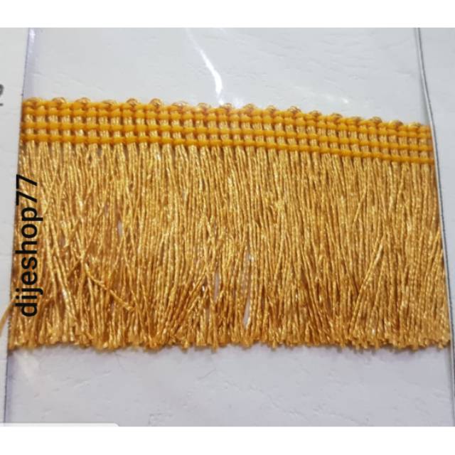 Renda Rumbai - ROLL gold tua Emas tua / renda kostum costume tassel rumbai / rumbai hiasan dekorasi