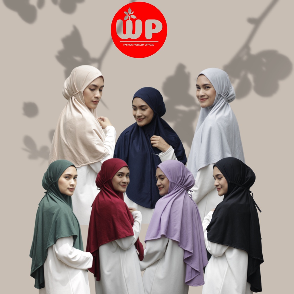 Bergo tali non pet jilbab bahan kaos 24s soft premium jilbab terbaru