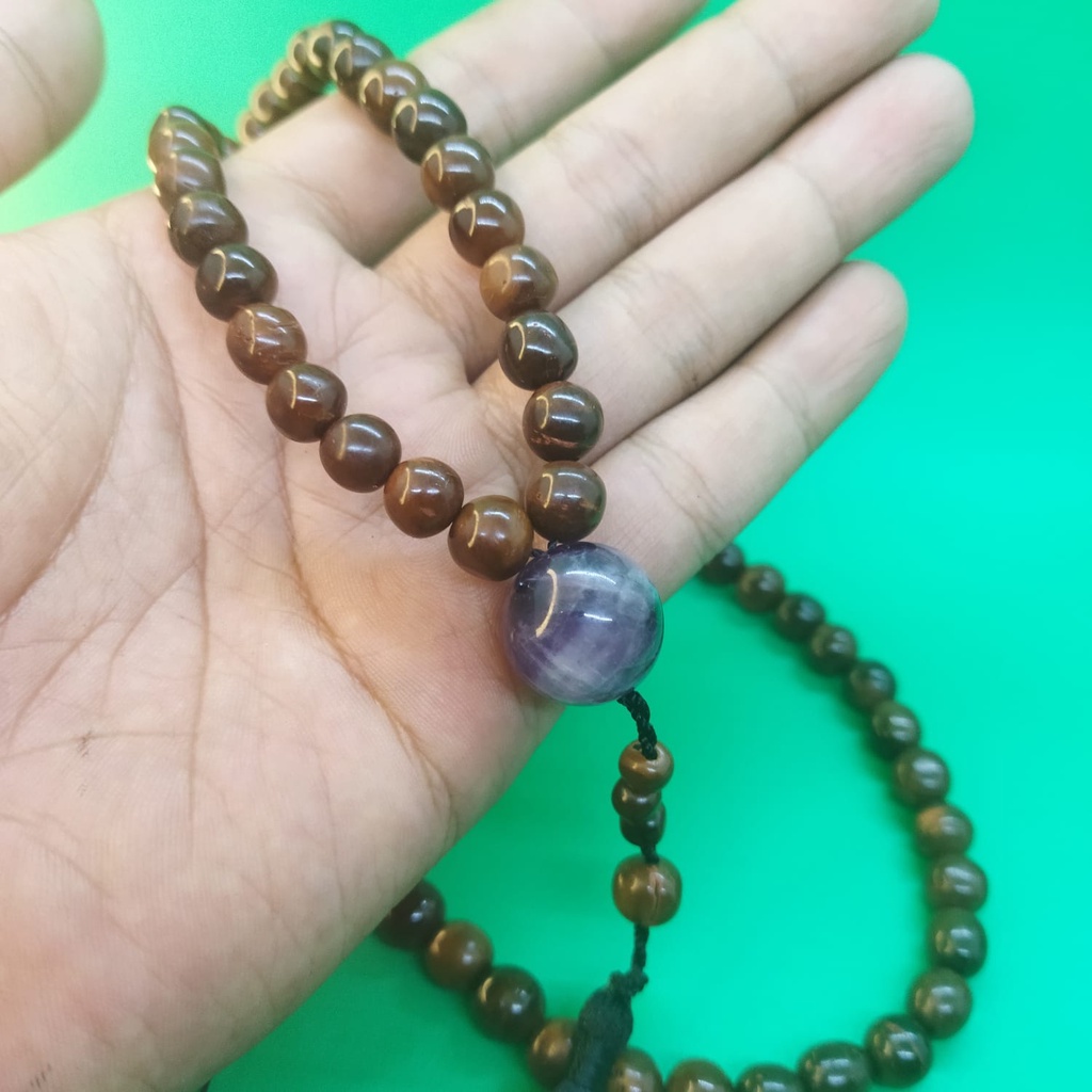 Japamala Kayu Kaukah Kokka 108 Beads Tassel Amethyst