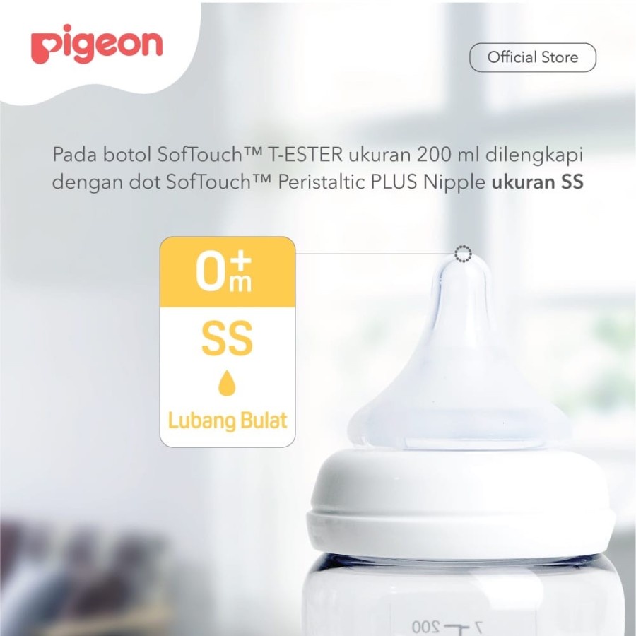 Pigeon Botol T-Ester Wide Neck w/ P-Plus Nipple