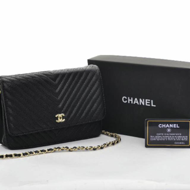Chanel WOC Chevron 33814#