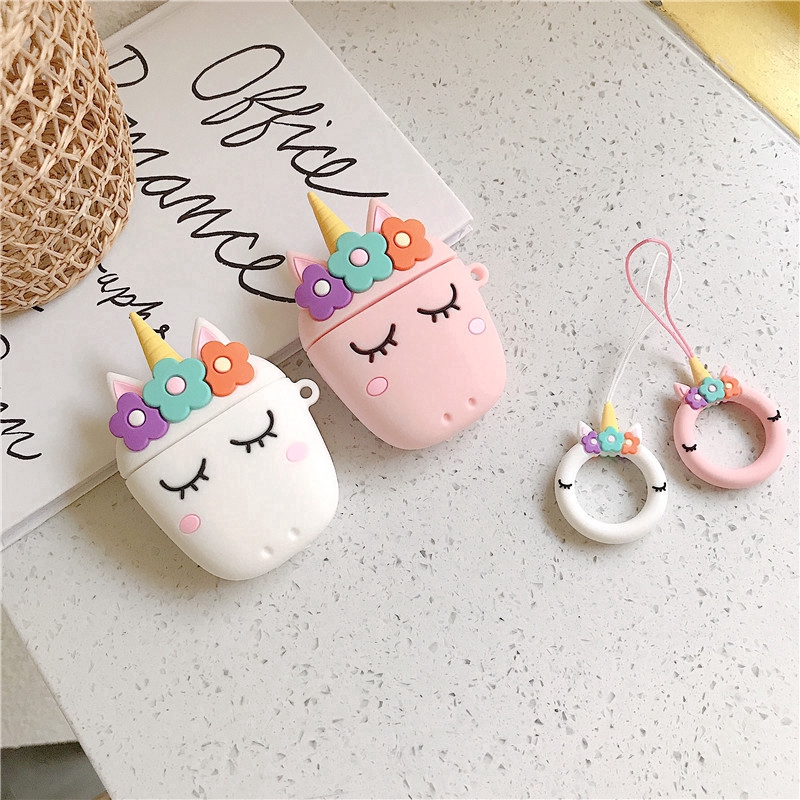 Soft Case Silikon Motif Kartun Lucu Cover Apple Airpods 1 2