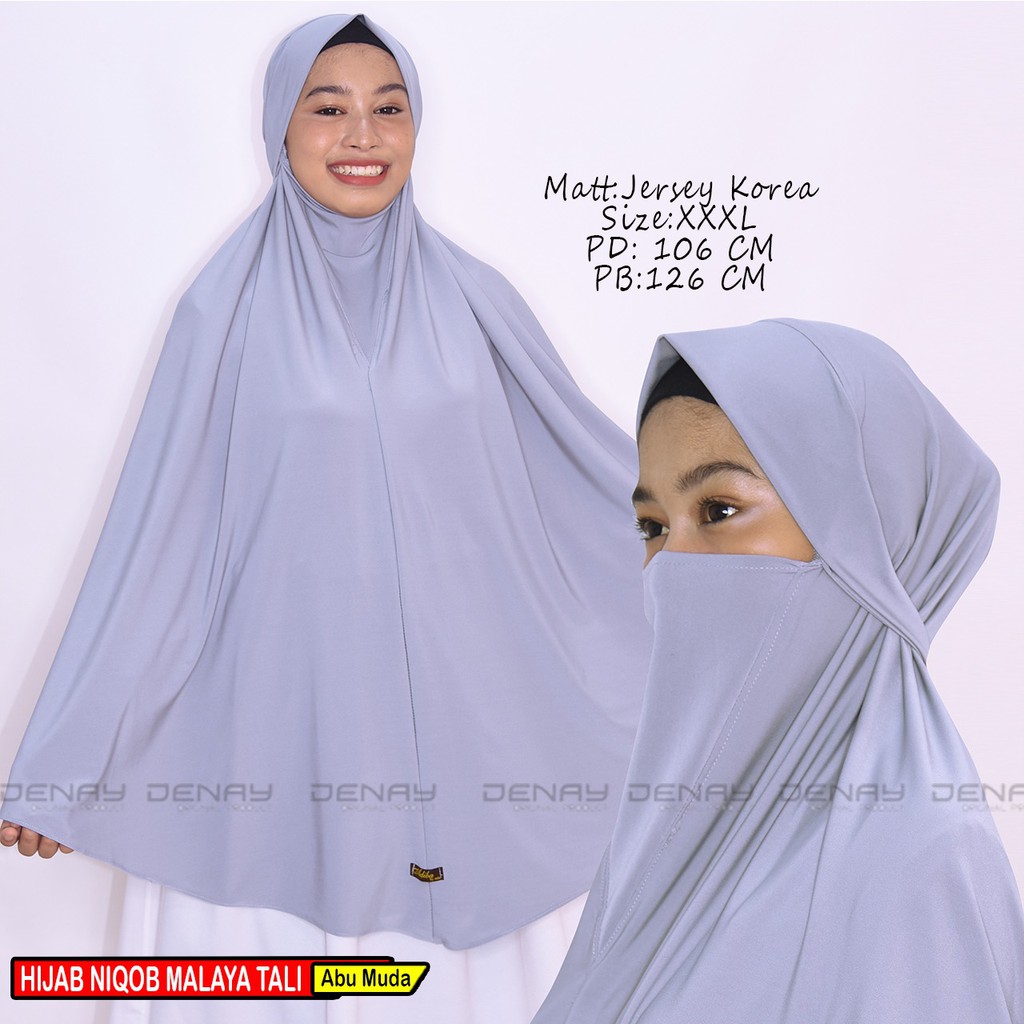 TOKODENAY - HIJAB MASKER - NIQAB MALAYA 2IN1 - BAHAN JERSEY - JILBAB WANITA MUSLIMAH - BEST SELLER