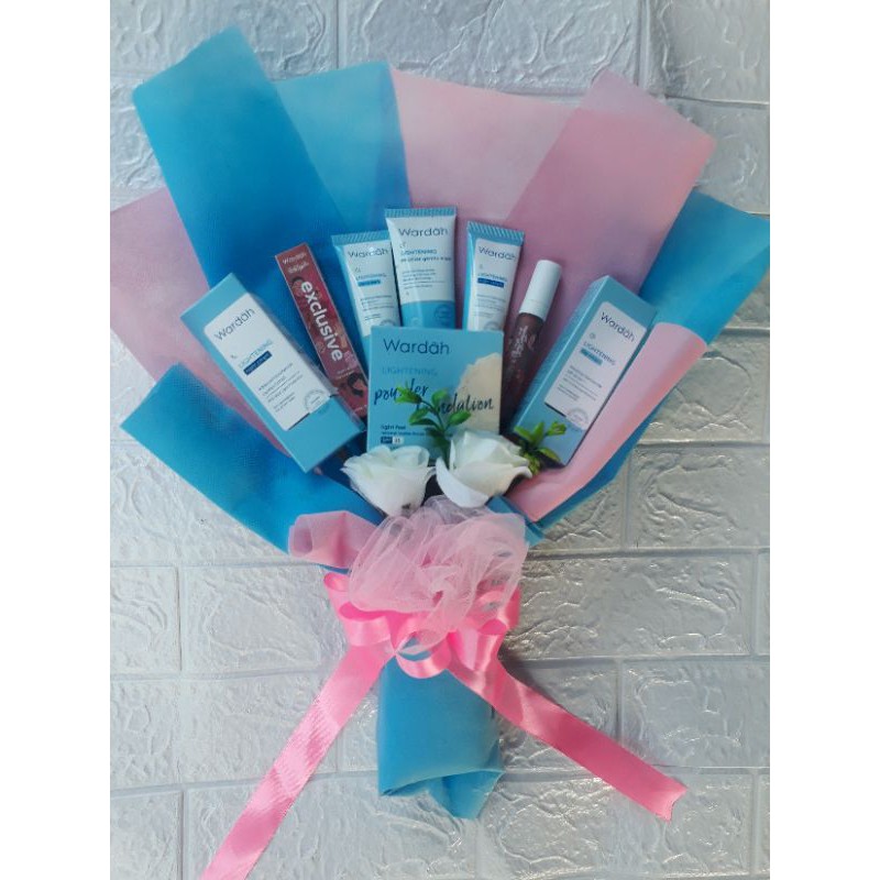 Wardah Paket Bucket Kosmetik Paket Lengkap Set Make Up