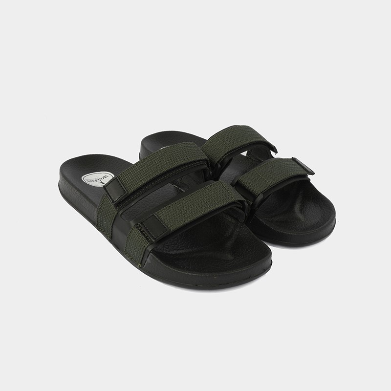 Sandal Pria Slide Slip on Sendal Anti Licin Ringan Selop Hitam