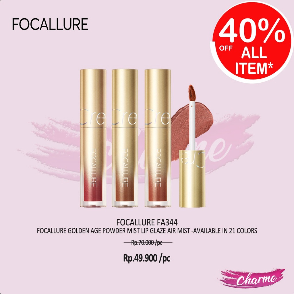 (READY &amp; ORI) Focallure Air Mist Lip Cream Velvet Matte Silky FA344 FA 344
