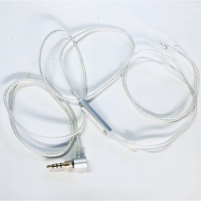 High End Pure Silver Plated Earphone Cable Replacement With Mic