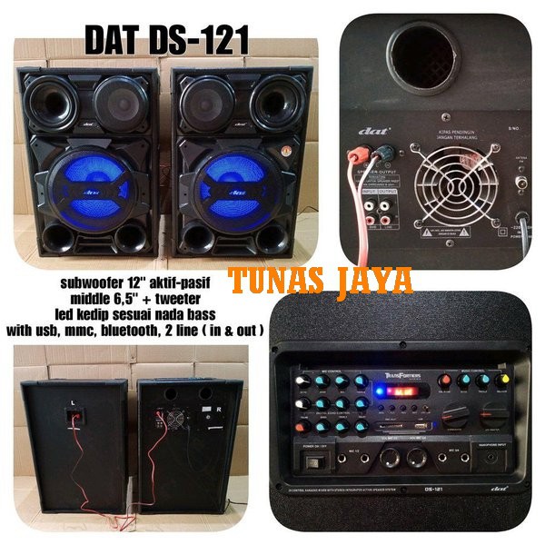 Speaker Aktif Dan Pasif 12 inch DAT121 - DAT DS 121 Harga Sepasang + packing kayu