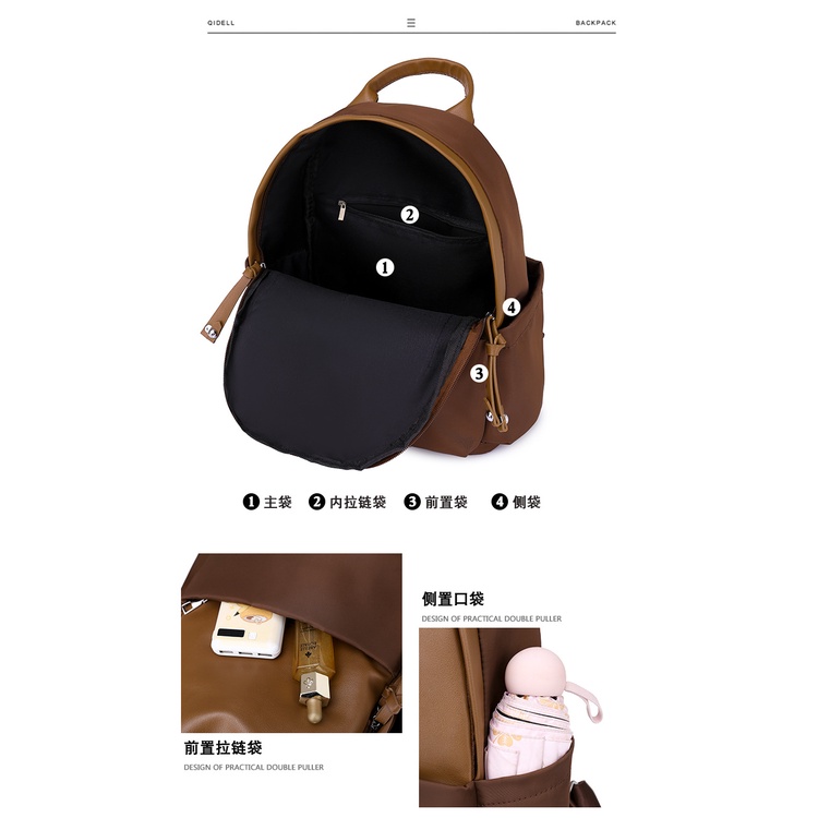 Tas Ransel Wanita ZELA KYTA BACKPACK Import Kulit Premium Tas Sekolah Kuliah Kerja Wanita Remaja Dewasa - Grosir Tas Batam-7