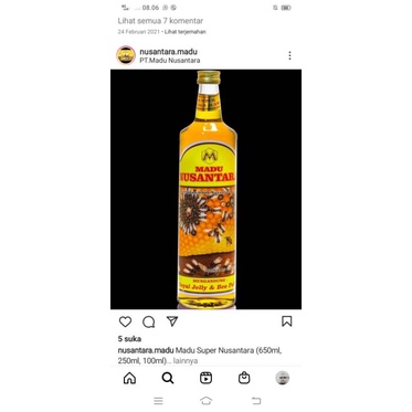 

madu super botol besar