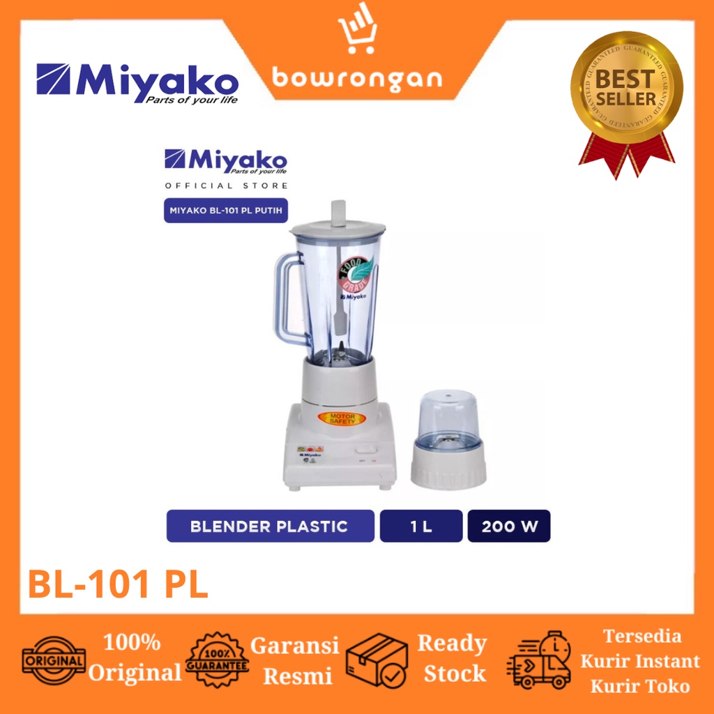 MIYAKO BLENDER PLASTIK BL-101 PL PUTIH