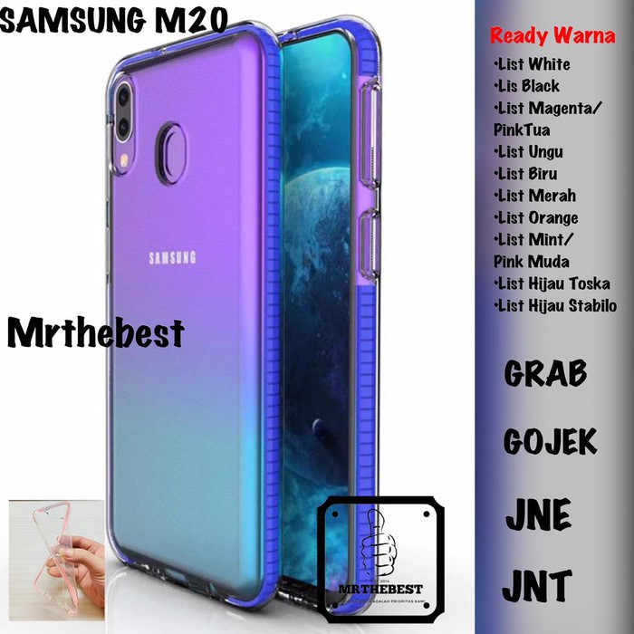 SAMSUNG GALAXY M20 SOFT CRYSTAL PLATING HYBRID SILICONE CASE COVER
