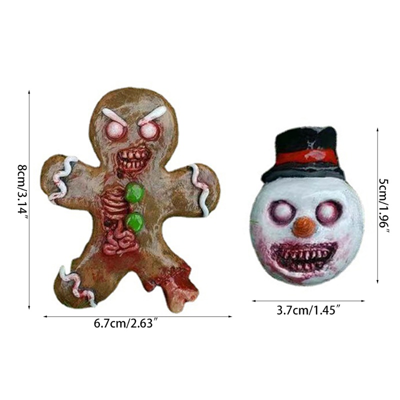 Zzz 4Pcs / Set Mainan Figure Zombie Darah Jahe / Santa Claus Bahan Resin Untuk Dekorasi Halloween