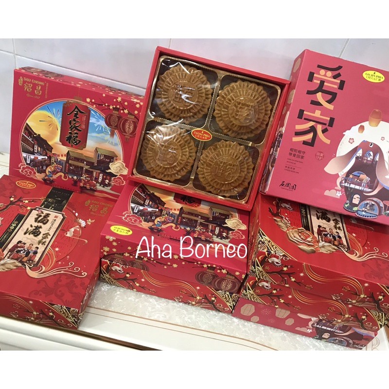 

[Kemasan Box Cantik] Kue Bulan Original 4pcs Sau Chong Singkawang / Moon Cake Festival Gift Tausapia Gojinpia