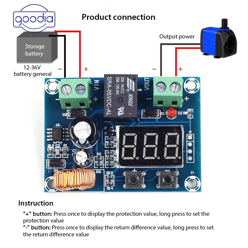 Modul Disk Menyambungkan Tegangan Rendah Dc Output 12-36v