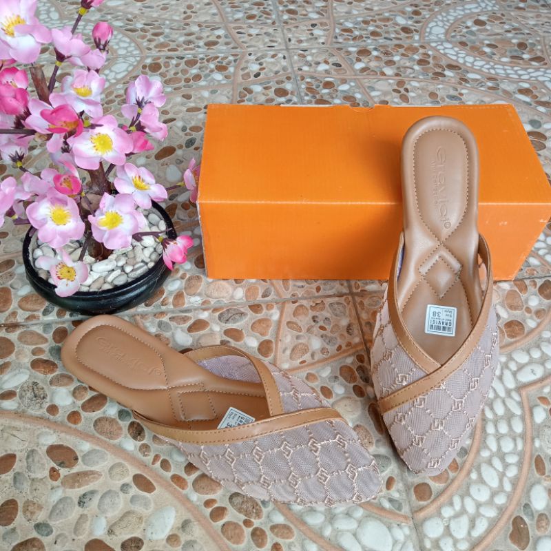 SENDAL MULES SLIP ON, SELOP WANITA, SENDAL TERBARU / TERVIRAL TERMURAH JEA 65