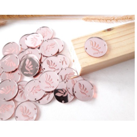 Label Produk Akrilik Jilbab Rebranding Kerudung Silver Gold RoseGold