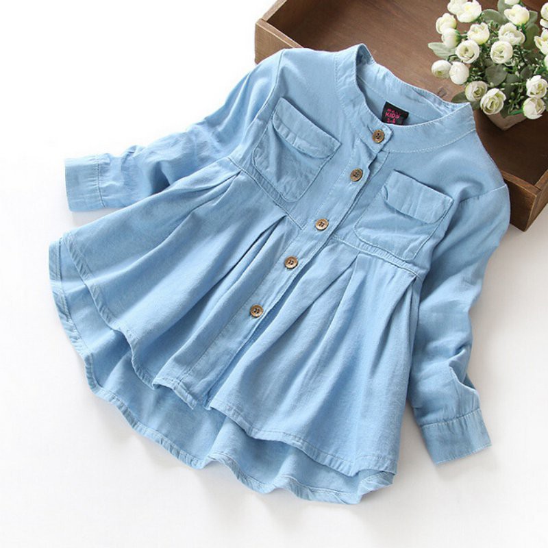 Rok Jeans Anak Usia 6 10th Karet Dipinggang Belakang Model Polos