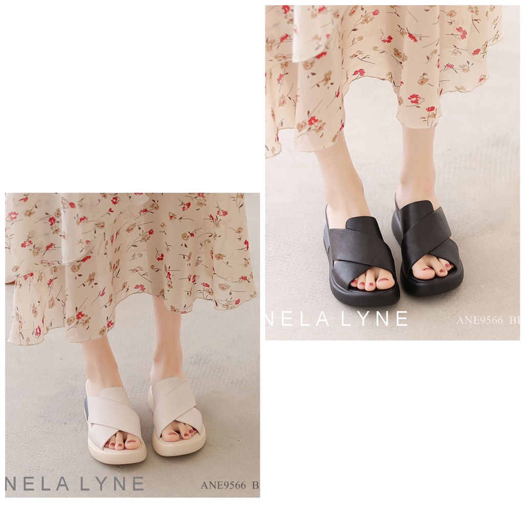 ANELA LYNE SANDAL FASHION SLOP WEDGES DEON ANE9566 ORIGINAL