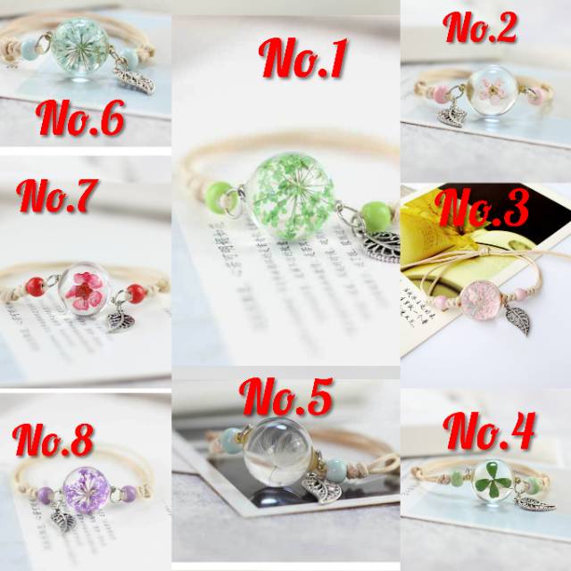 BS656 GELANG TANGAN FASHION MOTIF BUNGA