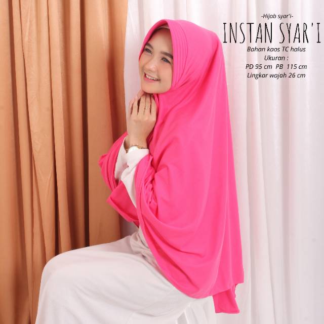 TERMURAHHH !!! HIJAB / JILBAB SYAR'I JUMBO - INSTAN SYAR'I BEST SELLER - BAHAN KAOS TC HALUS PREMIUM