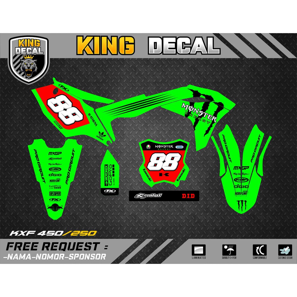 DECAL KX 250 DECAL KXF 250